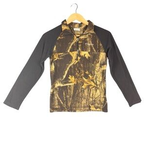 Columbia Kids “Hart Mountain II” Camo Quarter Zip Pullover – Sz M